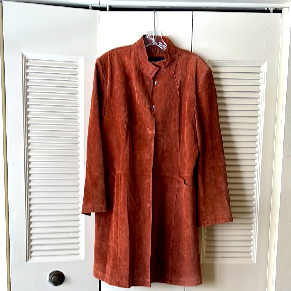 Women's Suede leather Rust Jacket